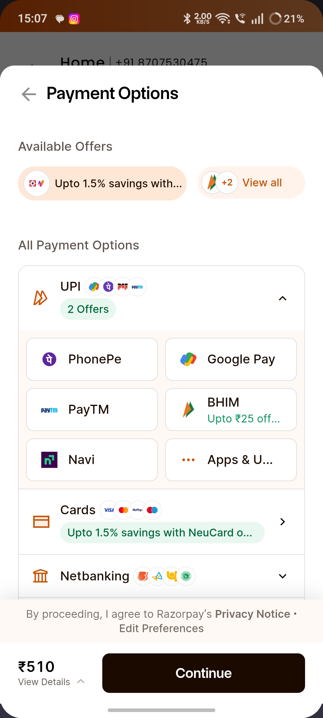 Payment