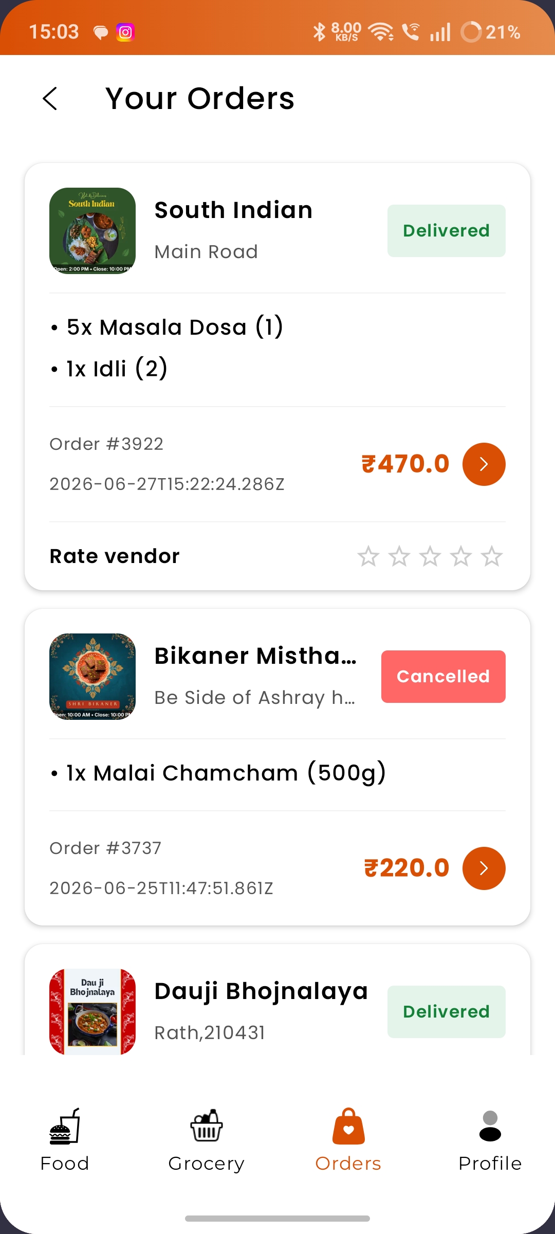 Orders